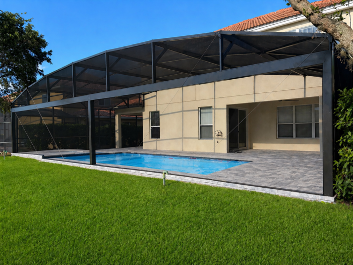 Panoramic view screen enclosures