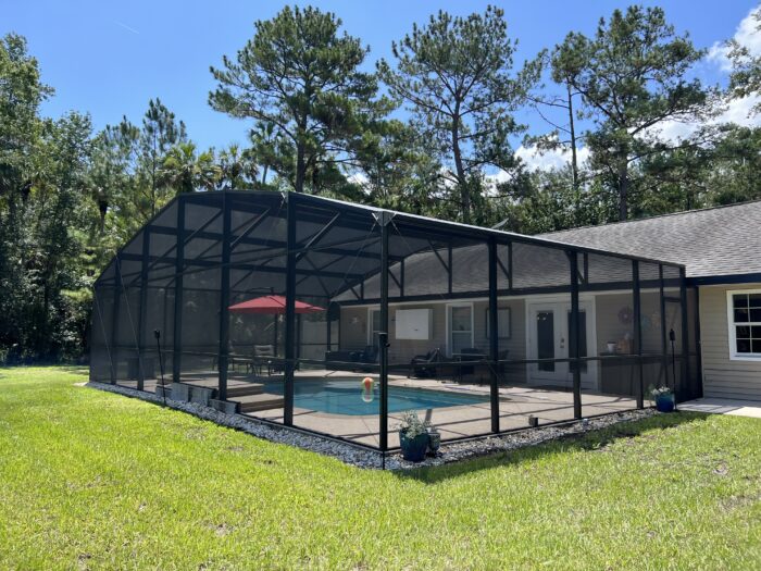 Pool screen enclosure