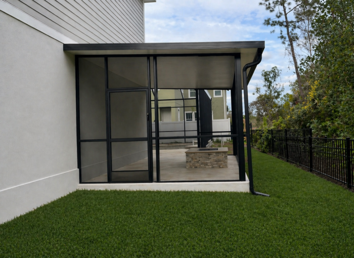 Composite roof with screen room
