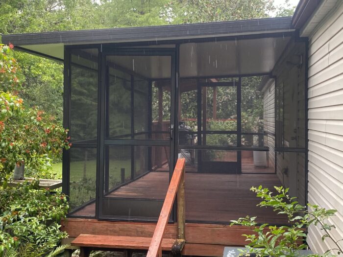 Composite roof with screen room