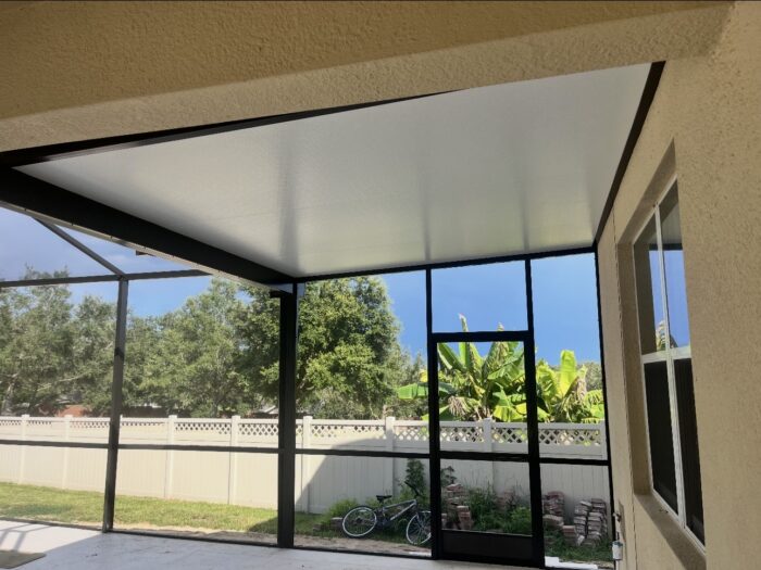 Composite roof with screen room